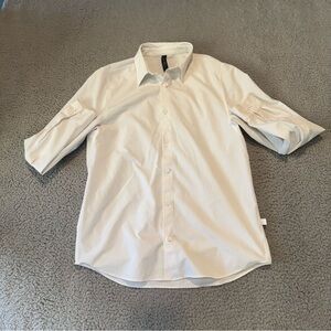 Lululemon New Venture Classic-Fit Long-Sleeve Shirt Size  Small Color White